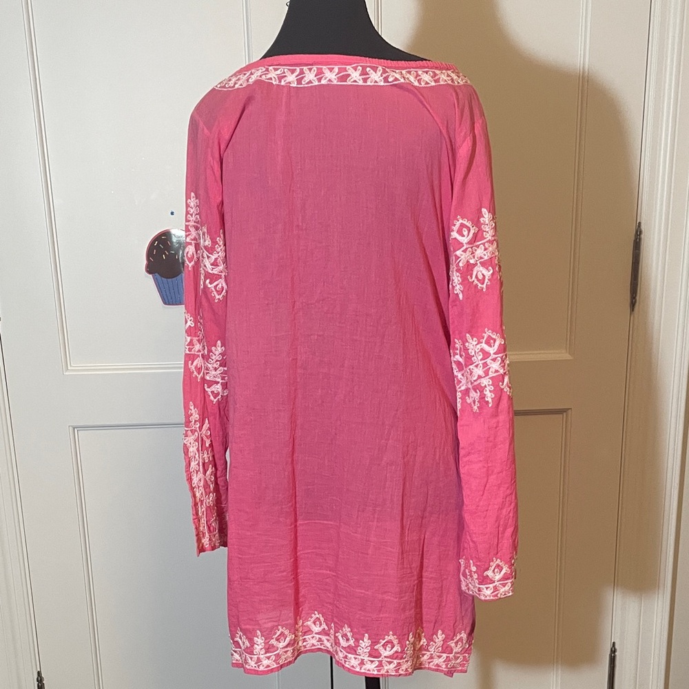 Melissa Odabash Pink Beach Overup with Lace Detail ⭐️ - Picture 4 of 6